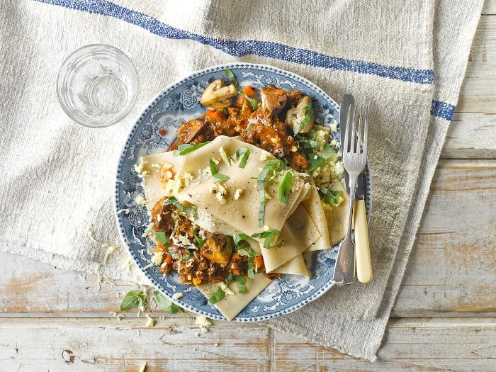 Rich Open Beef Lasagne recipe