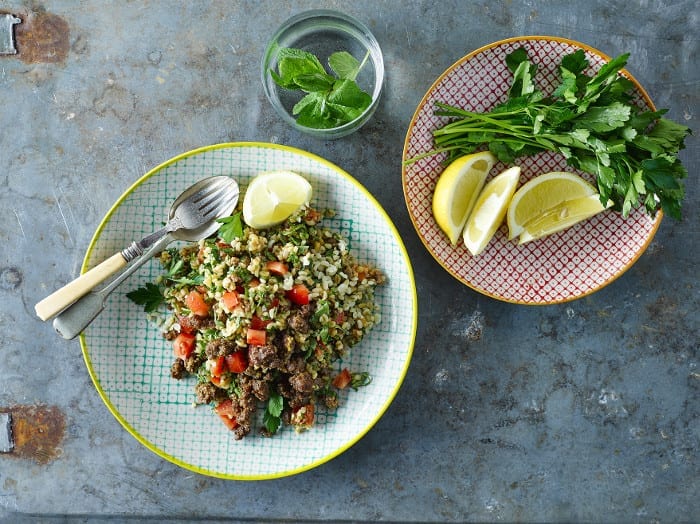 Warm, Lemony Lamb Tabbouleh recipe