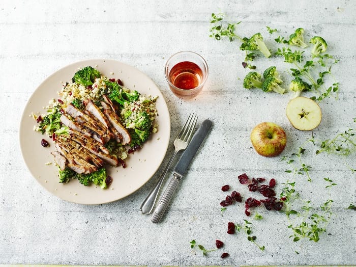 Spicy Pork Steaks With Broccoli Couscous recipe
