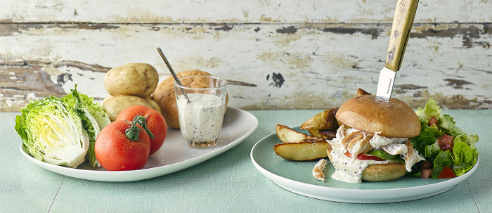 Pulled Chicken & Wholegrain Mayo Burger