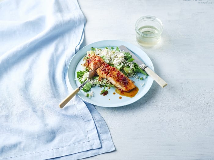 Sweet Chilli Salmon & Sesame Pak Choi