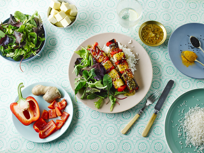 Red Pepper & Mango Paneer Kebabs