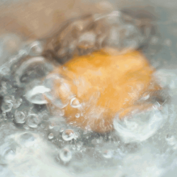 boiling an egg in water