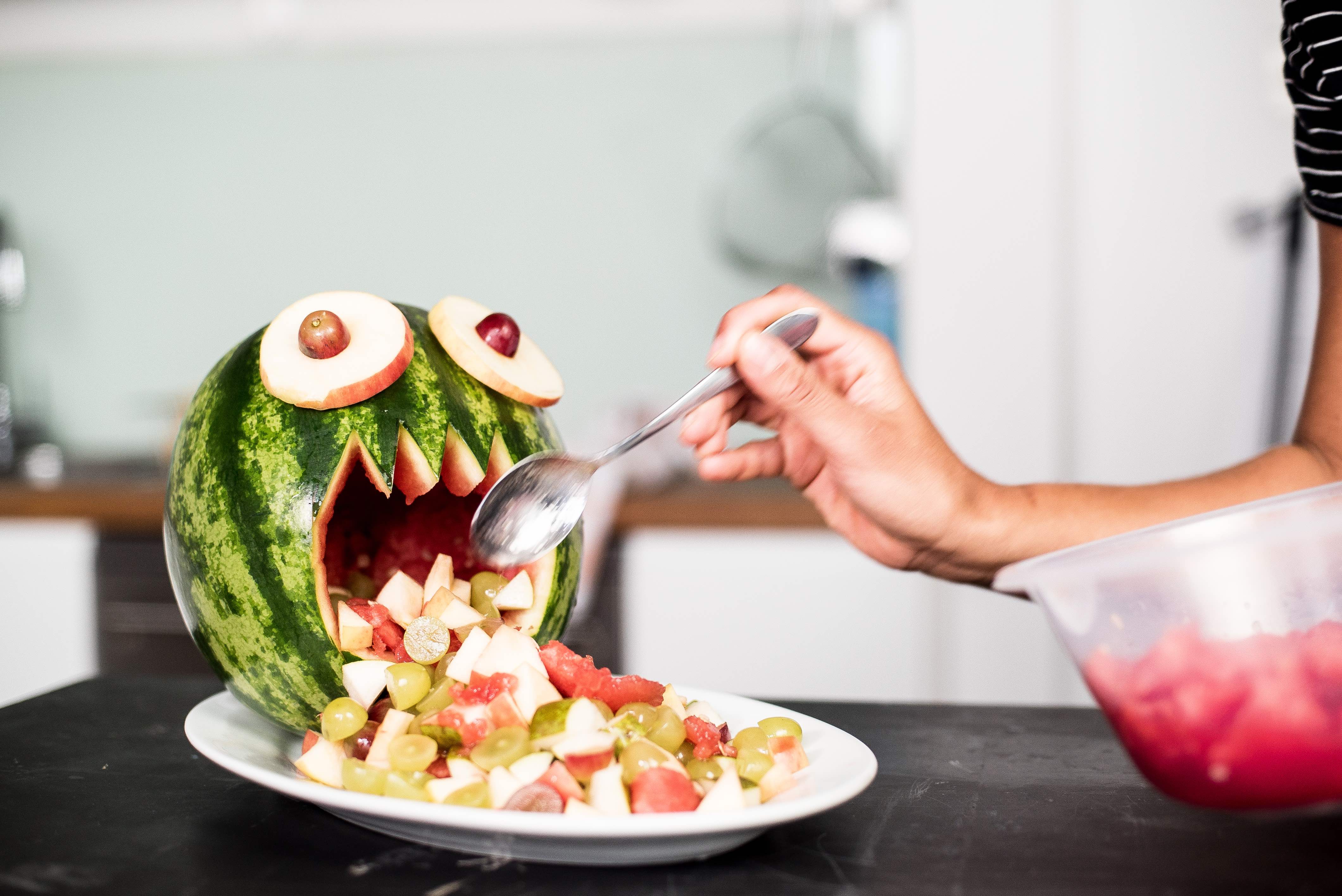 Halloween Party Food Ideas watermelon monster