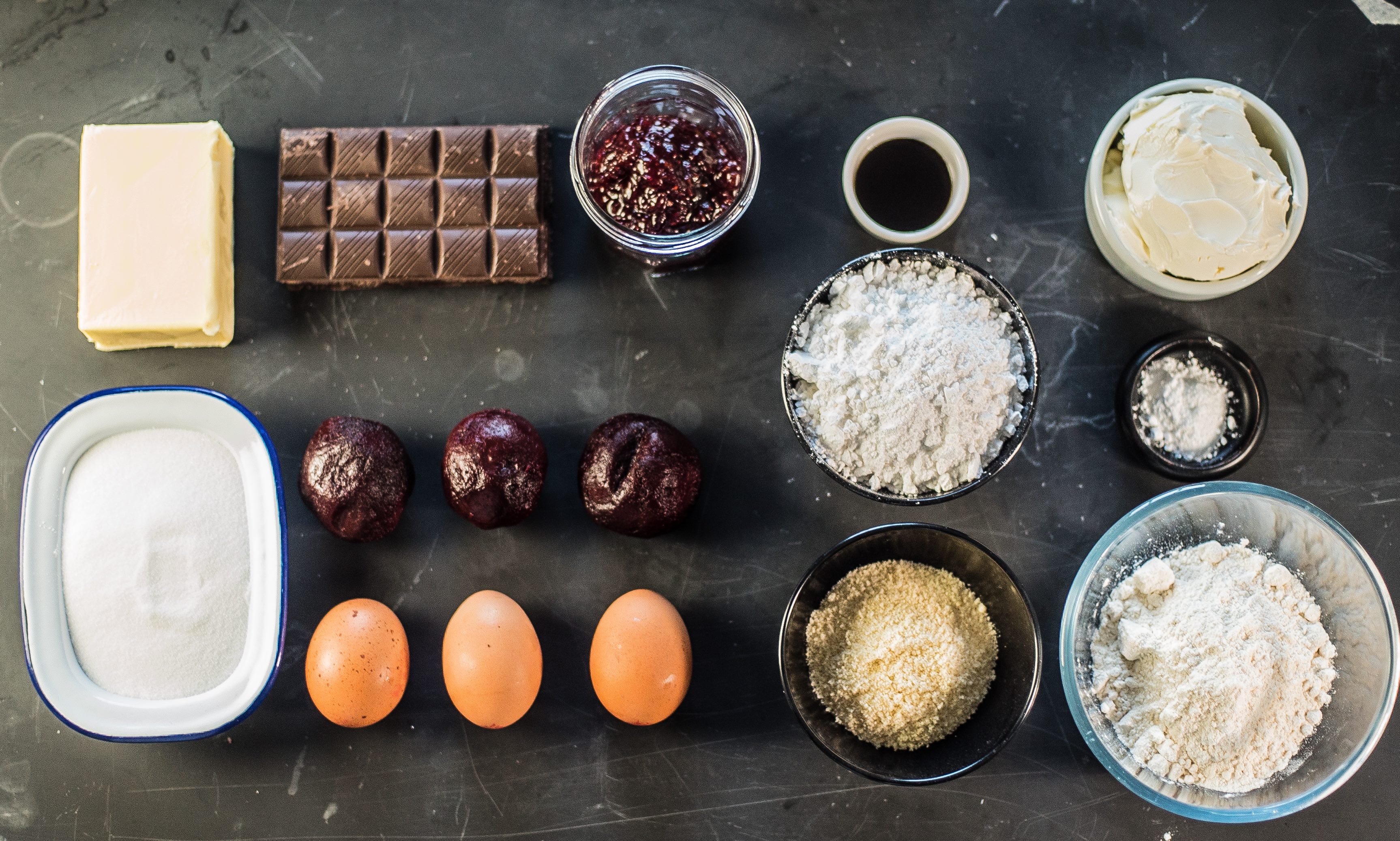 No Heart-Beet Halloween Cake Ingredients