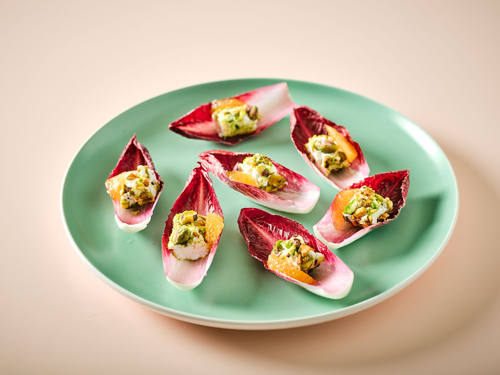 clementine and goats cheese boats canape recipe