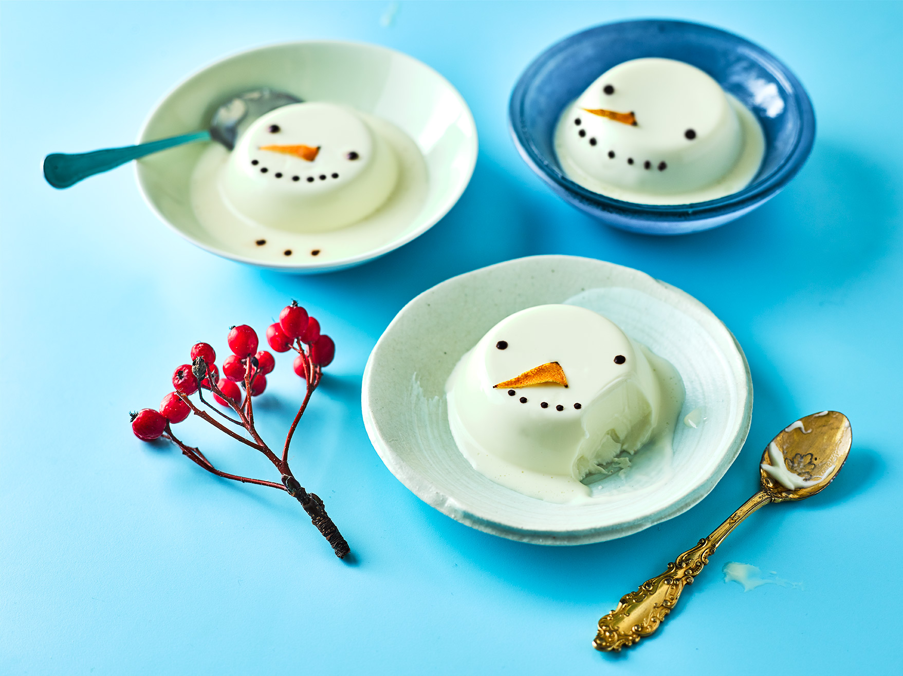 Snowman Panna Cotta Recipe