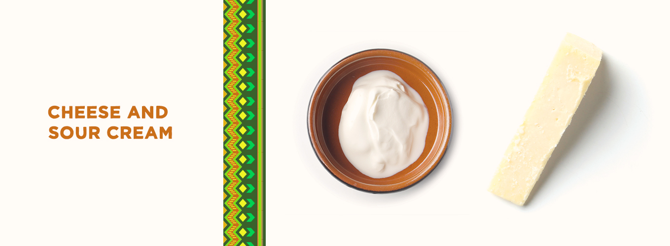 Mexican Ingredients: cheese & sour cream